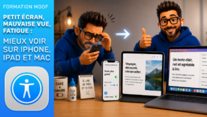 Petit écran, mauvaise vue, fatigue : mieux voir sur iPhone, iPad et Mac